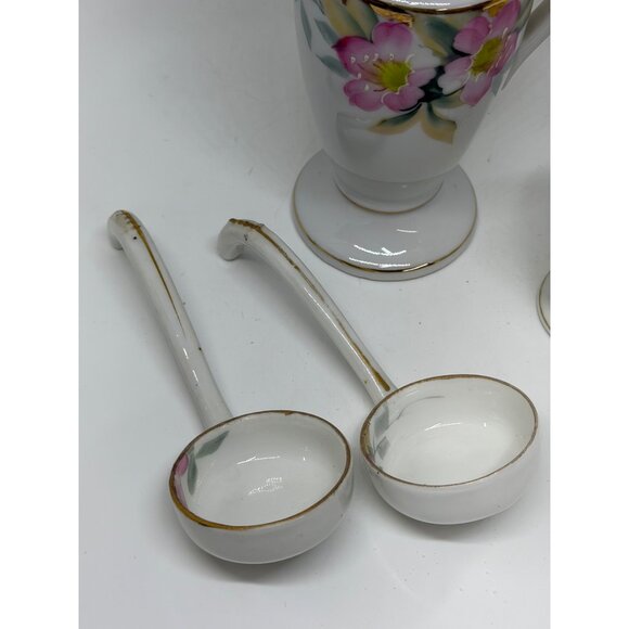 VTG Noritake Azalea 4-Set Berry Set Creamer & Ladles Footed Cups 4"-5.5", Japan - Picture 5 of 10